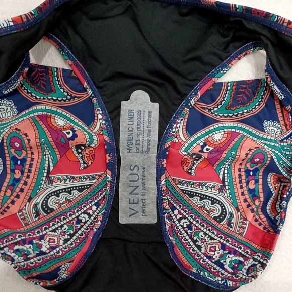 VENUS Adore Me Paisley Print Bikini Set, Top Size DD, Bottom Size 14 - Picture 15 of 16